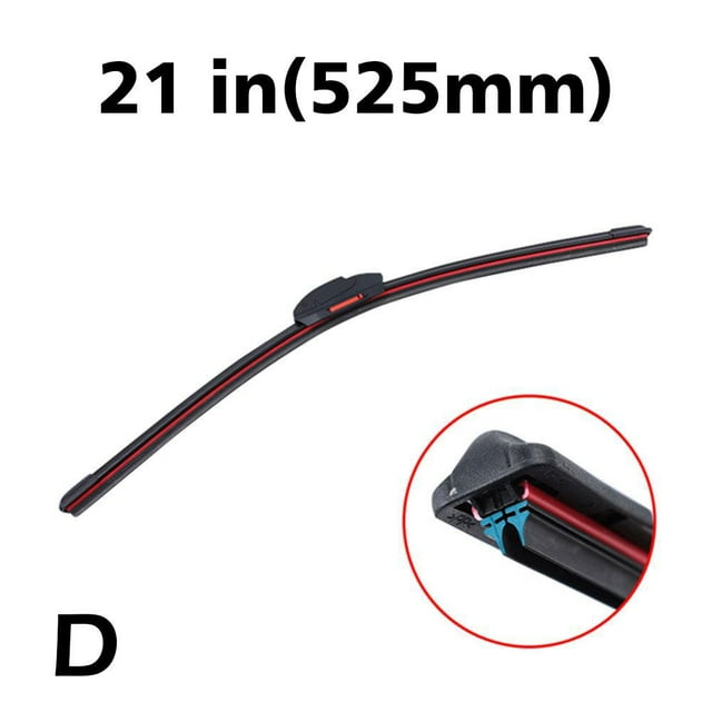 17"Car Wiper blades Universal Frameless Bracketless Soft Rubber Car Strip P7M6