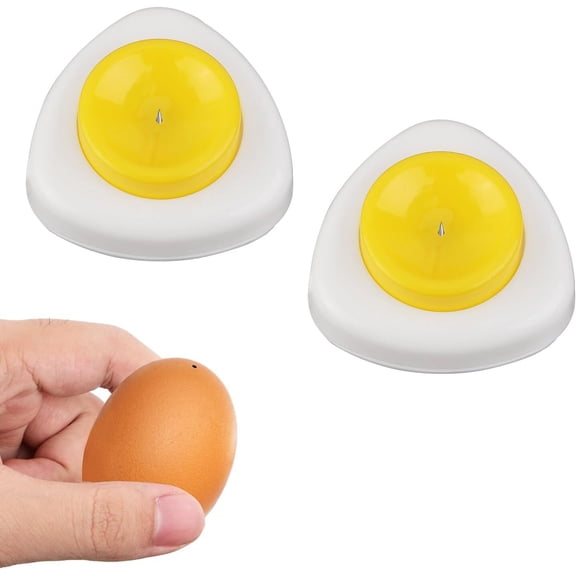 2pcs Egg Piercer for Hard Boiled Eggs, Magnetic Egg Hole Puncher with Stainless Steel Punch Needle Egg Poker for Raw Eggs Egg Hole Puncher Practical Kitchen Tools