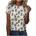 thumbnail image 1 of COM1950s Shorts pour Femmes, Blouses pour Femmes, Mode Féminine Blouses Imprimées Manches Courtes T-Shirt Col Rond, Blouses pour Femmes Mode, Blouses pour Femmes Mode, Blouses Manches Courtes pour Femmes, 1 of 8