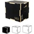 thumbnail image 2 of Fitvids 16" x 14" x 12" Wooden Plyometric Box Non-Slip Jump Platform, Black, 2 of 5