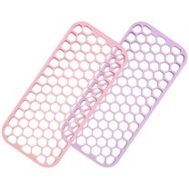 WHAMVOX Heat Resistant Silicone Mat for Flat Iron and Curling Wand Holder Assorted Color 2Pcs