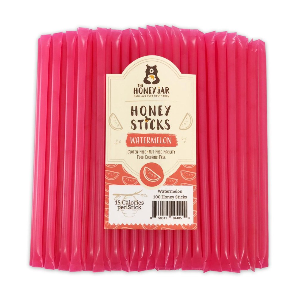 The Honey Jar Watermelon Flavored Honey Sticks 100 Count Package
