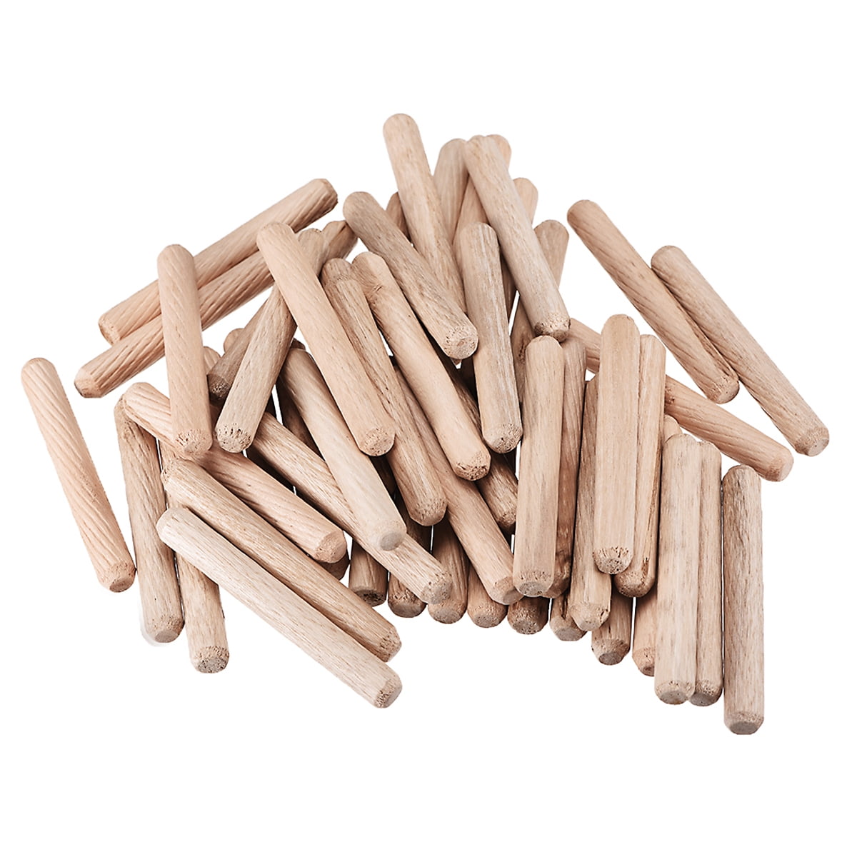8x60mm Wooden Dowel Wood Kiln Dried Fluted Hardwood 50pcs