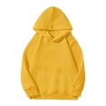 thumbnail image 4 of SHTXOZHI Warm Hooded Sweatshirt for Kids Girls Long Sleeve Solid Color Pullover Casual Outdoor Winter Tops with Pocket, 4 of 8
