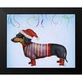 thumbnail image 2 of Fab Funky 14x12 Black Modern Framed Museum Art Print Titled - Christmas Dachshund, 2 of 5