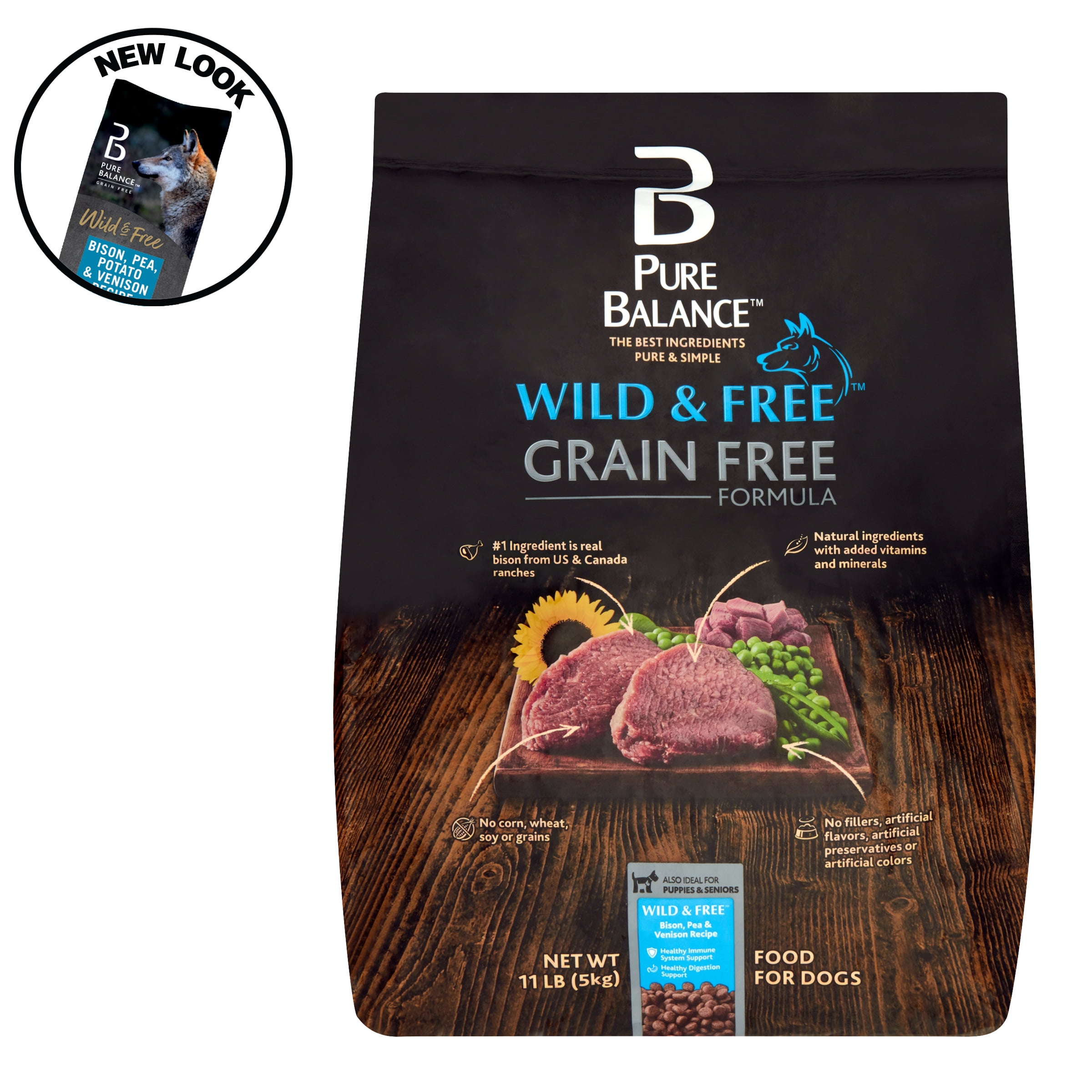 Pure Balance Wild & Free Grain Free Formula Bison, Pea & Venison Recipe