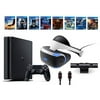 PlayStation VR Bundle 10 Items:VR Headset,Playstation Camera,PS4 Slim- Uncharted 4,7 VR Game Disc Until Dawn:Rush of Blood, EVE:Valkyrie,Battlezone,Batman:Arkham VR, DriveClub