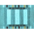 thumbnail image 1 of Ahgly Company Indoor Rectangle Abstract Light Blue Contemporary Area Rugs, 7' x 9', 1 of 4