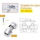 thumbnail image 5 of 10 bisagras para puerta de armario, bisagra para puerta de cocina, bisagra para muebles de 90° de 3 pulgadas, bisagra invisible, tornillo de coincidencia, TUNC Sencillez, 5 of 5