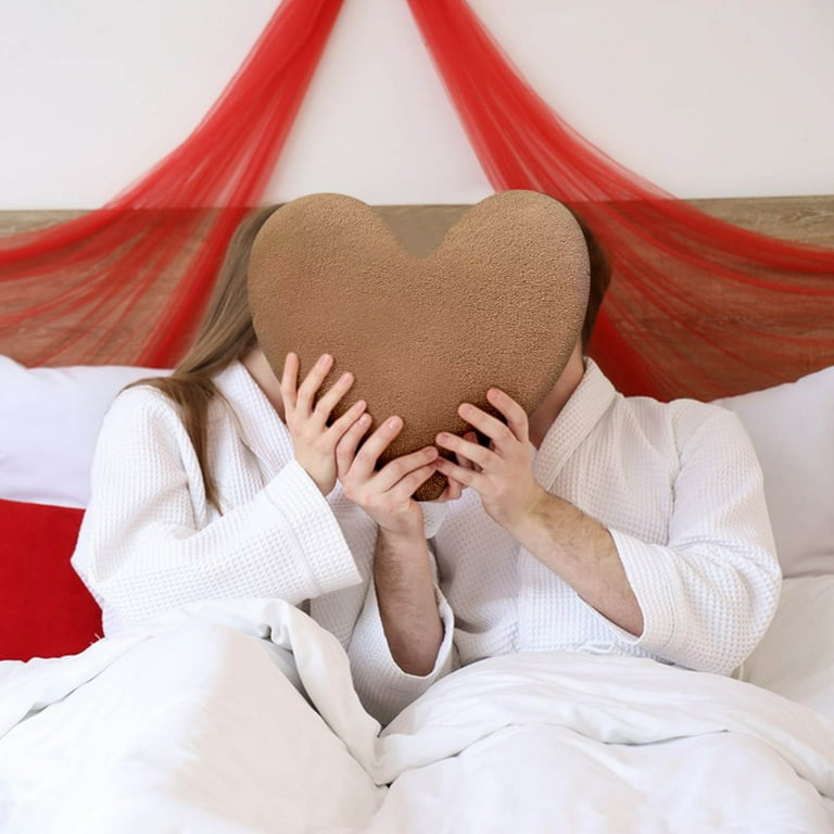 Latrodar Heart Shaped Cushion Love Heart Pillows Soft Throw Pillow