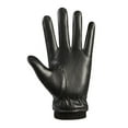 thumbnail image 4 of Guantes de invierno de piel sintética, forro polar grueso y cálido, protección contra el frío a prueba de viento, 4 of 6