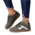 thumbnail image 3 of LTTVQM Women's Retro Sneakers Classic Casual Wide Width Running Workout Shoes Trendy Comfortable Non Slip Tennis Walking Footwear Green 38(US-7), 3 of 5
