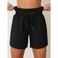 thumbnail image 5 of Sociala Women's Double Layer Swim Bottoms High Waisted Drawstring Bermuda Shorts Swimwear, 5 of 7