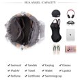 thumbnail image 3 of Mochila con cordón para gimnasio, impermeable, para viajes, senderismo, natación, bolsa deportiva con compartimento para zapatos para hombres, mujeres y niñas, 3 of 7