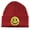 Cross Eye - Red, variant on Gravity Threads Smile Face Long Beanie Cap, Classic Black