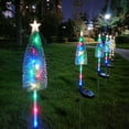 thumbnail image 4 of Riforla Solar Powered LED Christmas Tree Lights Outdoor Garden Decorations Energy Saving Colorful Glow Auto On/Off Weather Garden Lamps B, 4 of 7