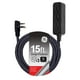 thumbnail image 1 of Tira Multicontactos GE Negro Gris con Supresor de Picos y Cable Trenzado 4.5 m, 1 of 7
