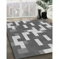 thumbnail image 3 of Ahgly Company Machine Washable Indoor Round Transitional Gray Cloud Gray Area Rugs, 6' Round, 3 of 7