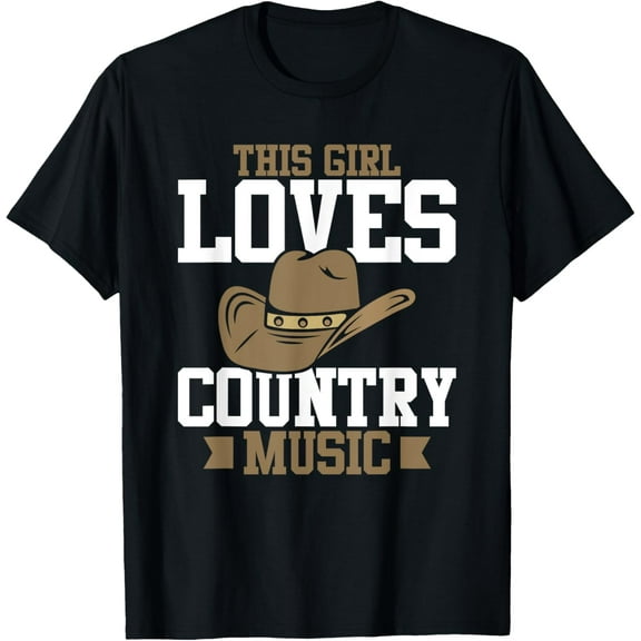 Funny This Girl Loves Country Music Lover T-Shirt