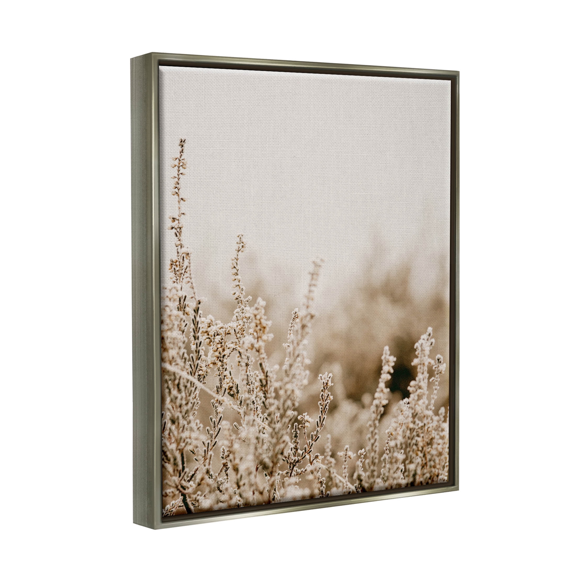 Stupell Industries Tranquil Wildflower Meadow Blooms Photograph Luster Gray Floating Framed Canvas Print Wall Art, Design by Leah Straatsma