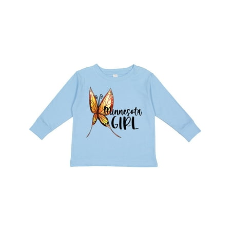 

Inktastic Minnesota Girl- Butterfly Gift Toddler Toddler Girl Long Sleeve T-Shirt