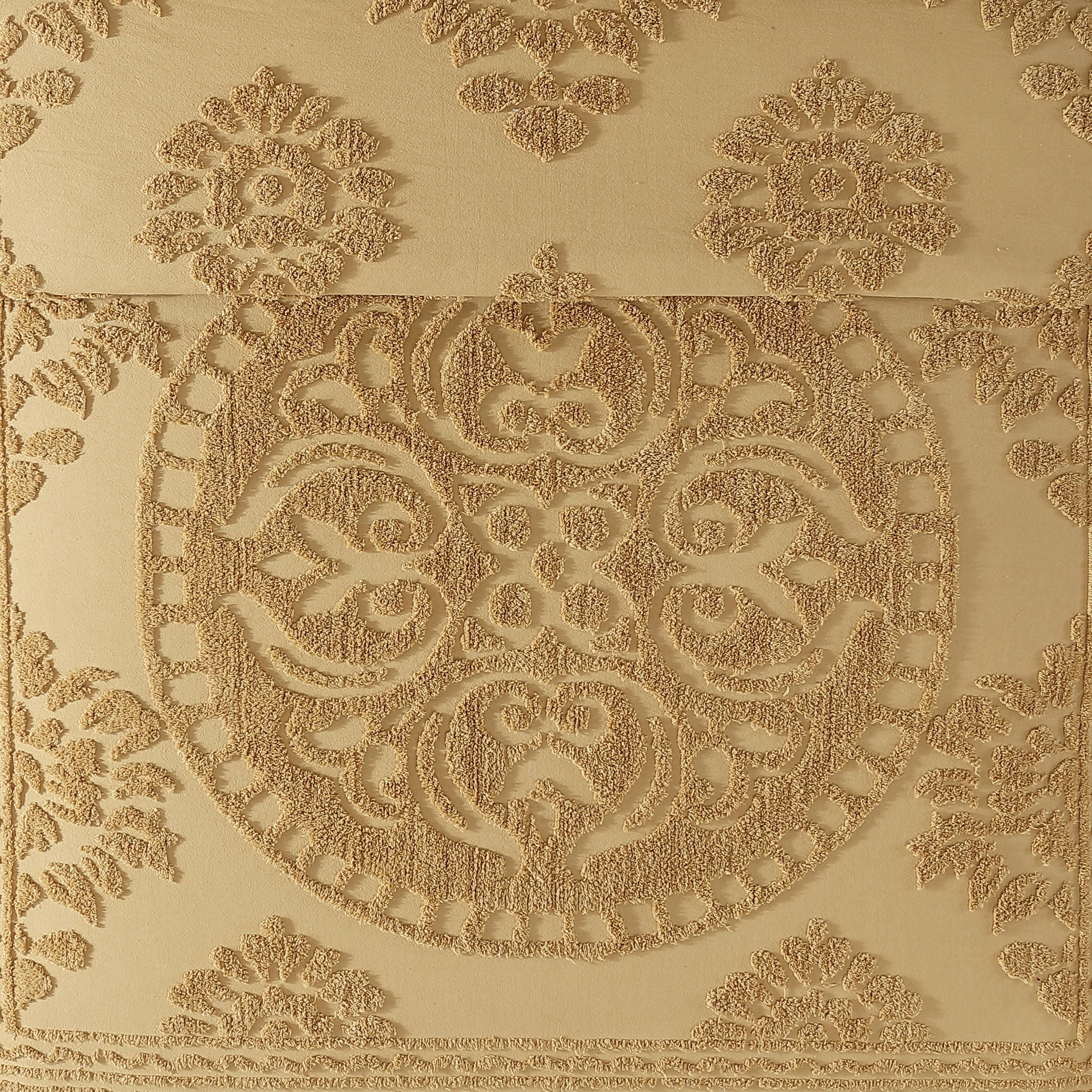 Beatrice Home Fashions Medallion Chenille King Sham Gold