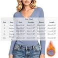 thumbnail image 3 of Yuanlook Women's Solid Long Sleeve Bodysuit Shirts, V Neck Slim Casual Basic Tops for Short Day Trip S-XXL Tops, 3 of 8