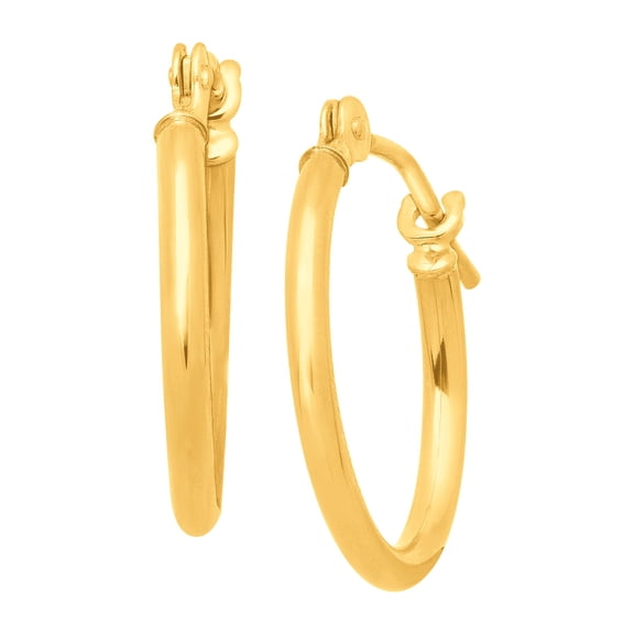 Welry 14mm Essential Huggie Hoop Earrings in 10kt Yellow Gold