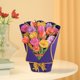 thumbnail image 5 of Ramo de flores de papel 3D tarjeta de felicitación flores de papel creativas tarjetas emergentes ramo de flores para siempre regalos para el día de la madre, 5 of 6