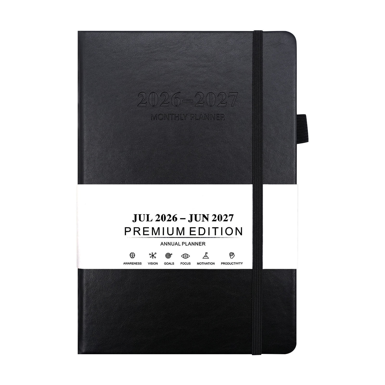 Tuvgenk Black Subject Notebook A5 Journal Solid Durable Travel Diary