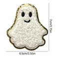 thumbnail image 3 of Halloween Iron on Patches Ghost Pumpkin Paws Sew on Embroidered Applique Patches Fall Decorative Repair Patch Halloween DIY Crafts Accessories for Clothing Jacket Backpack, 3 of 5