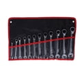 thumbnail image 3 of Wrenches Combination, Fix Head Ratchet Wrench Set 8-19mm Reinforced Open End  Plated Vanadium Steel  For Vehicle Repair Maintenance, 3 of 8