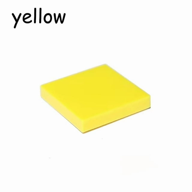 50/200PCS 3068 Size 2x2 Flat Tile 2*2 Bricks MOC Assemble Particles Smooth Building Blocks DIY Educational Creative Toy for Kids yellow 50pcs