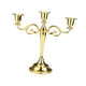 thumbnail image 1 of Candelabro de 3 brazos, candelabro cónico, adorno romántico para boda, candelabro decorativo Retro, centro de mesa para aniversario Dorado, 1 of 9