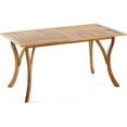 thumbnail image 3 of LHYY Outdoor Dining Table 59" Rectangular Wood Table, 3 of 7