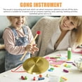 thumbnail image 2 of BRIGHTFUFU Instrument de Musique Chinois Traditionnel Gong Portatif Rond Doré pour Usage Général 1 Ensemble, 2 of 8