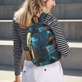 thumbnail image 6 of Honeii Underwater Office Diver Print Canvas College Laptop Backpack, Durable Rucksack Travel Notebook Bag School Backpack Book Bag for Men Women-Medium, 6 of 7