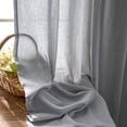 thumbnail image 3 of Cortinas JINCHAN Gris Translúcidas Mezcla de Lino 160x160cm para Puerta, 3 of 7