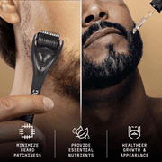 Striking Viking Beard Oil Set 2 Pack Sandalwood with Derma Roller Biotin Beard Care Kit for Men