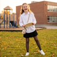 thumbnail image 5 of VV AVEORS Pleated Athletic Skirts for Girls Built-in Shorts Hight Waisted Workout, Running, Golf, Tennis Skorts for Teen Black 150, 5 of 8