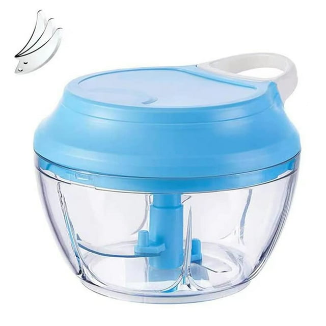 Hweilai Manual Garlic Onion Chopper, Portable Speed Cutter, Mini Food Processor Chopper for Vegetables, Fruits, Tomato, Ginger, Nuts, Herbs, etc.