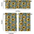 thumbnail image 2 of Sunflower Kitchen Curtains Valances and Tiers Set for Windows, Vintage Bathroom Window Curtain Valance 3 Piece Sets,Kitchen Decor for Living Room,54''x 36'', 2 of 6