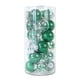 thumbnail image 3 of Matsuzay 24 piezas de bolas de Navidad pequeñas bolas decorativas para interiores y exteriores, casa de campo, sala de estar, dormitorio, Kits de decoración para fiestas Verde, 3 of 6