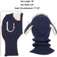 thumbnail image 6 of GRNSHTS Toddler Baby Girls Boys Winter Hat with Scarf Earflap Hood Skull Caps Age for 6 Months to 3 Years Olds (Navy), 6 of 7