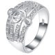 thumbnail image 1 of Anillo de notas musicales, moderno y creativo, con diamantes de plata (talla 9), 1 of 5
