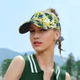 thumbnail image 5 of Daiia Lilies Flowers Pattern Sport Sun Visor Hats Visor Cap Adjustable Empty Top Baseball Cap Cotton Ball Caps for Women and Men, 5 of 7