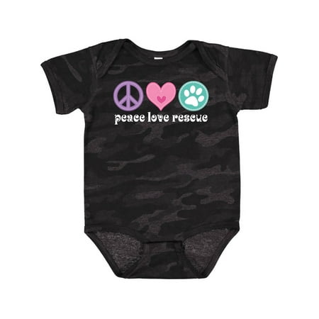 

Inktastic Rescue Dogs Peace Love Rescue Pet Gift Gift Baby Girl Bodysuit