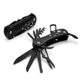 thumbnail image 4 of HLONK Stainless Steel Pocket Knife Multitools Multi Function with Opener Screwdrivers Saw Scissors Black, 4 of 6