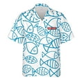 thumbnail image 2 of Cute Blue Fish Art Hawaiian Shirt S-5XL for Men and Women, 2 of 5