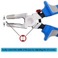 thumbnail image 2 of SPEEDWOX Glass Running Pliers with Rubber Tips for Glass Cutting 8 Inches Key Fob Pliers with Curved Jaws Heavy Duty for Stained Glass Work Durable Mosaics Breaking Tool, 2 of 3